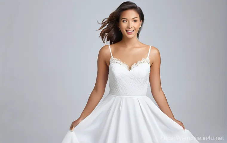 촬영 스튜디오에서 벌어진 에피소드 - **Prompt Title: Humorous Wardrobe Malfunction at a Fashion Shoot**
    **Image Prompt:** A brightly ...