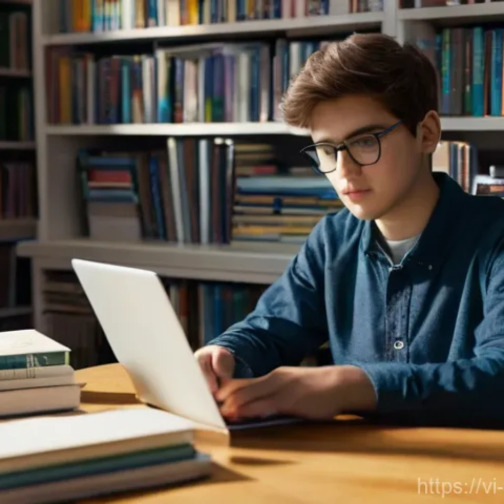 영화 제작 관련 학과 입학 전략 - **Prompt:** A focused young adult student, possibly in their late teens or early twenties, sitting c...